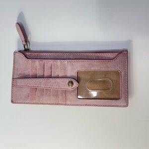 Frye Leather Card Holder with Snap Closure